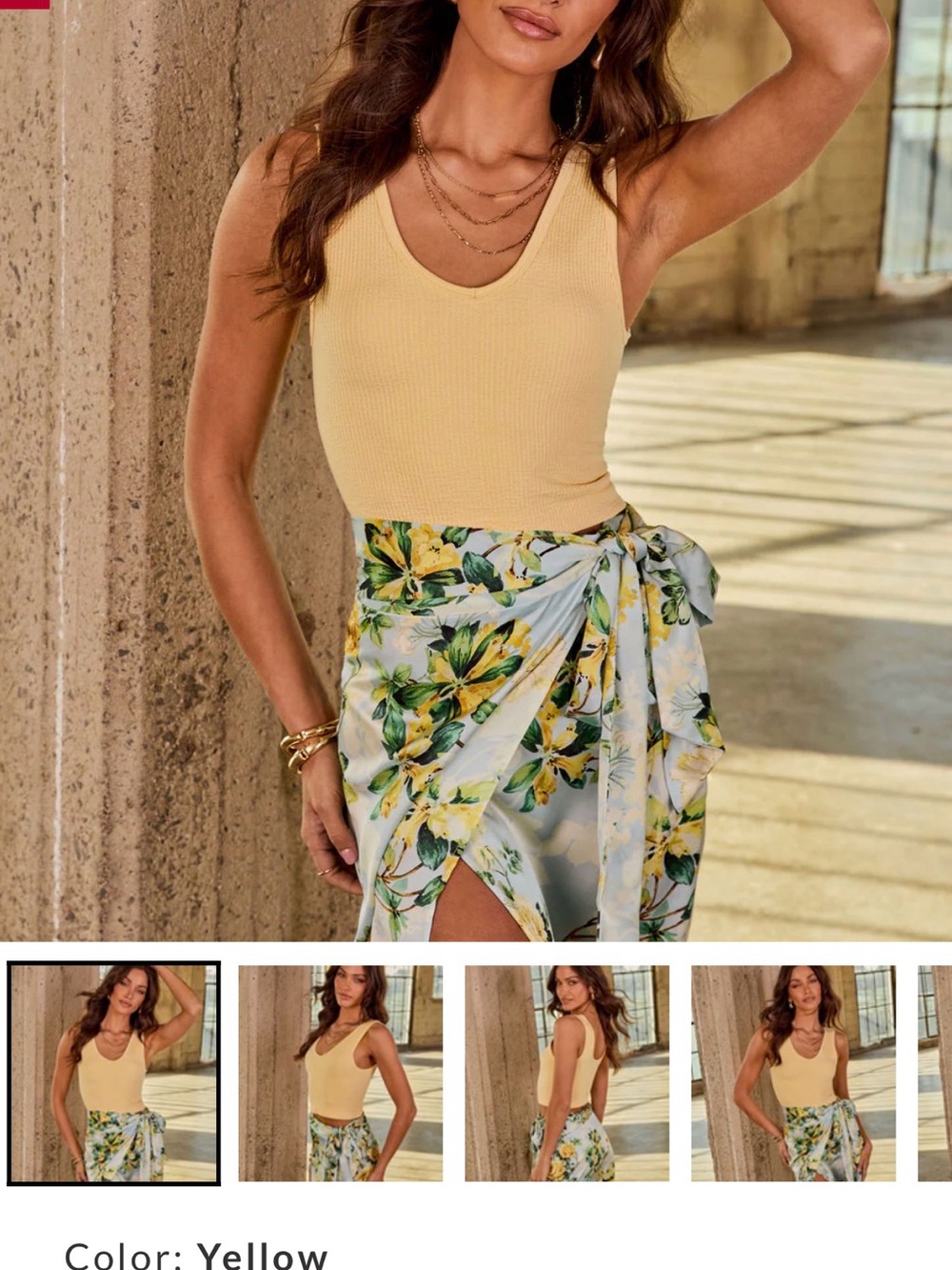 Ribbed tank top - Picture 2 of 4